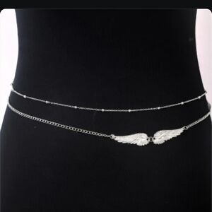 Silver Angel Wing Chain Belt